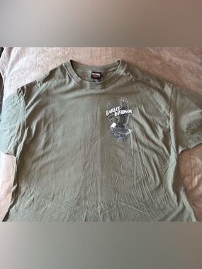 Harley-Davidson Men's Olive Green Graphic T-Shirt